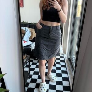 Charcoal Grey Women's cargo skirt